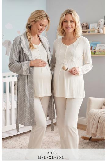 SONBAHAR KIŞ SEZONU Sabahlıklı Lohusa Pijama Takımı 3013